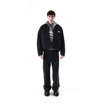 BLACK WASHED WORK PANTS